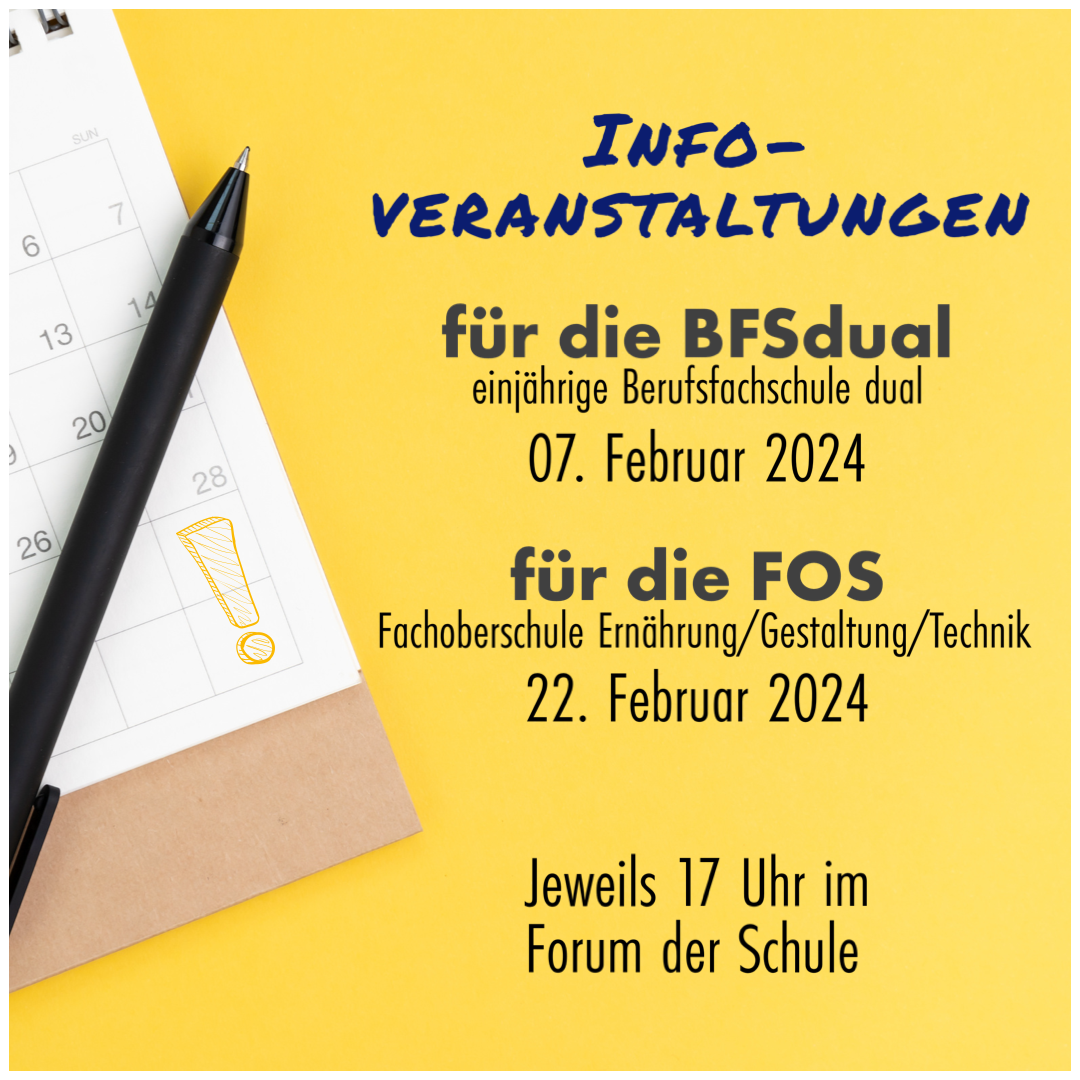 Informationsveranstaltungen Zur Berufsfachschule Dual Und Zur ...